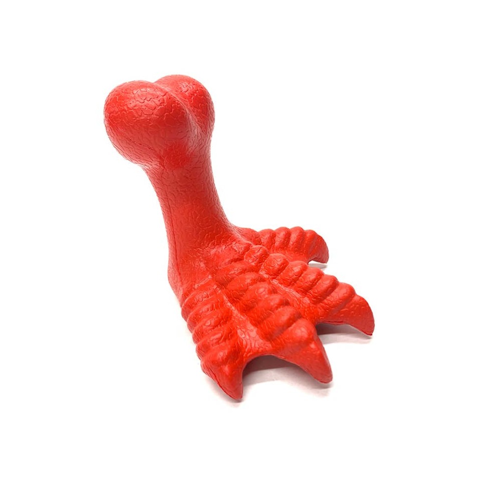 Chicken Foot No Sound Dog Toy Red bnwot